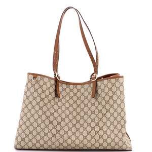 Gucci Emblem Tote Gg Coated Canvas Maxi #239485G21B